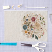 ガーデンお洒落プレス花ボヘミアン結婚ズ 薄葉紙 (クラフト)