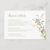 ガーデンお洒落ワイルドフラワー結婚ズ詳細 エンクロージャーカード (正面)