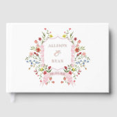 ガーデンお洒落ワイルドフラワー結婚ズ ゲストブック (正面)