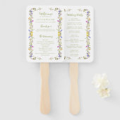 ガーデンお洒落ワイルドフラワー結婚ズ ハンドファン (正面&裏面)