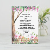 ガーデンお洒落ワイルドフラワー結婚式招待状 招待状 (スタンド正面)