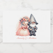 ガーデンお洒落格言新郎新婦オレンジ結婚ズ リキュールボトルラベル (シングルラベル)