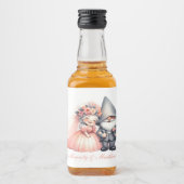 ガーデンお洒落格言新郎新婦オレンジ結婚ズ リキュールボトルラベル (正面)