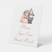 ガーデンお洒落格言素朴ス結婚ゲストブック 台座サイン (正面)