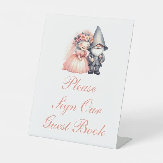 ガーデンお洒落格言素朴ス結婚ゲストブック 台座サイン (正面)