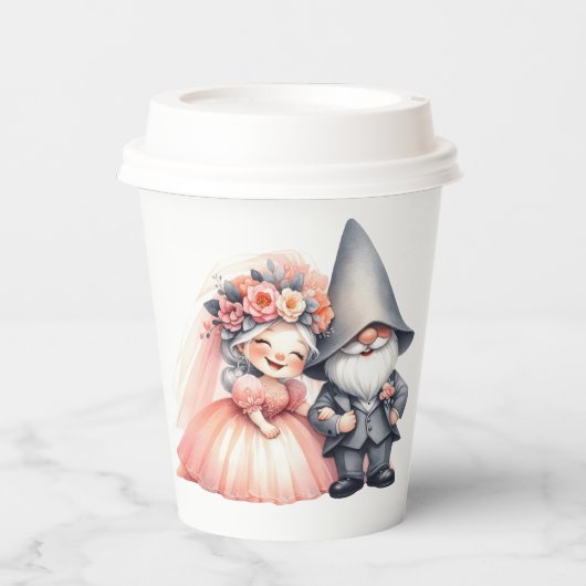 ガーデンお洒落格言素朴フェアリータ結婚ーレ 紙コップ (正面)