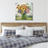 ガーデンお洒落開花 キャンバスプリント (インサイチュ (寝室))