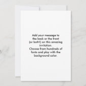 ガーデンから生まれたにんじんたち 招待状 (裏面)