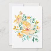 ガーデンかわいらしイエローグリーンフローラスウィート16 招待状 (裏面)