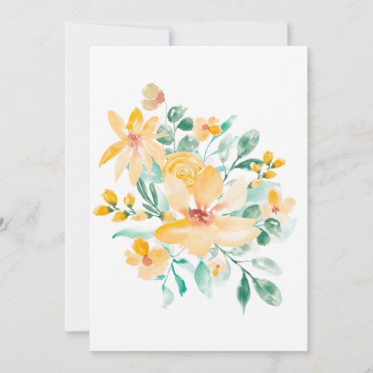 ガーデンかわいらしイエローグリーンフローラスウィート16 招待状 (裏面)