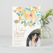 ガーデンかわいらしイエローグリーンフローラ卒業 招待状 (スタンド正面)