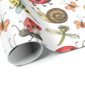 ガーデンかわいらしカタツムツムミツバチLadybugsパターンアート ラッピングペーパー (ロールコーナー)