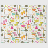 ガーデンかわいらしツールラッピング紙 ラッピングペーパー (フラット)