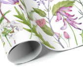 ガーデンかわいらしフラワーハチフローラ植物芸術 ラッピングペーパー (ロールコーナー)