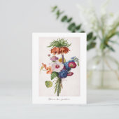 ガーデンかわいらしフレンドシップフラワーズフローラブーケ ポストカード (スタンド正面)