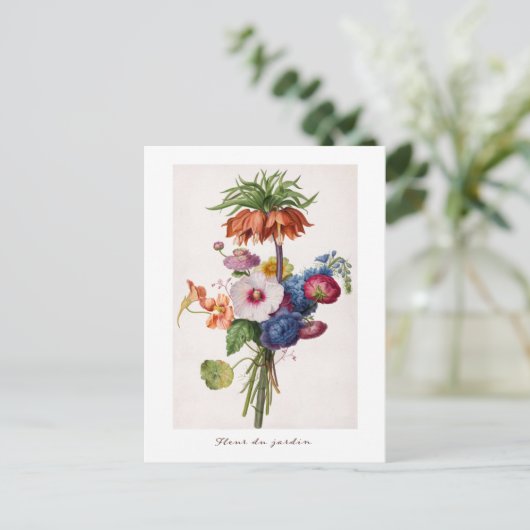 ガーデンかわいらしフレンドシップフラワーズフローラブーケ ポストカード (スタンド正面)