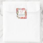 ガーデンかわいらしフローラブライダルシャワーありがとう スクエアシール (バッグ)