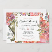 ガーデンかわいらしフローラブライダルシャワー招待 招待状