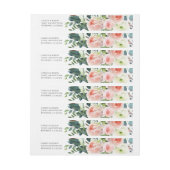 ガーデンかわいらしフローラ差出人住所 ラップアラウンドラベル (シート)