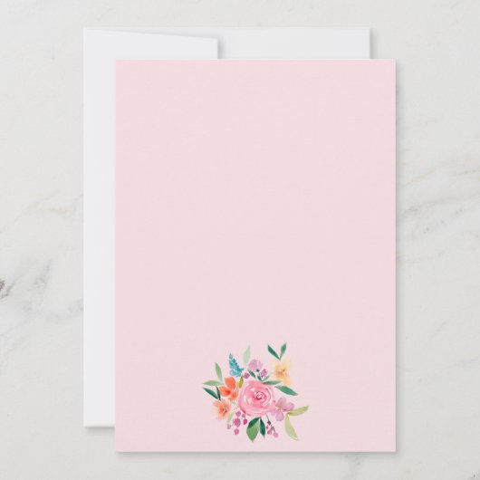 ガーデンかわいらしフローラ水カラアーチスウィート16 招待状 (裏面)