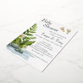 ガーデンかわいらしベビーシャワーフォイル招待状 箔招待状 (回転した状態)