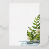 ガーデンかわいらしベビーシャワーフォイル招待状 箔招待状 (裏面)