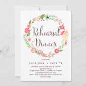 ガーデンかわいらしリースリハーサルディナー招待状 招待状 (正面)