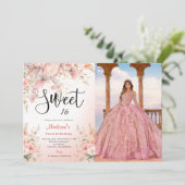 ガーデンかわいらしワイルドフラワーウォータカラー甘い16 招待状 (スタンド正面)