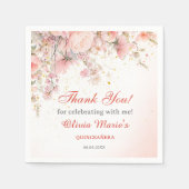 ガーデンかわいらしワイルドフラワーズスウィート16 スタンダードカクテルナプキン (正面)