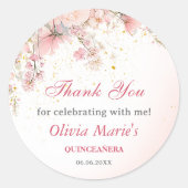 ガーデンかわいらしワイルドフラワーズスウィート16 ラウンドシール (正面)