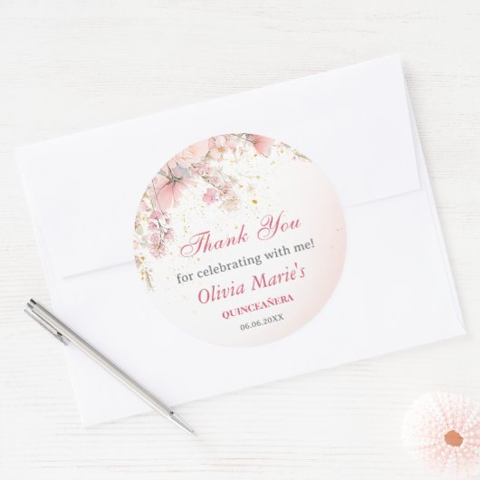 ガーデンかわいらしワイルドフラワーズスウィート16 ラウンドシール (封筒)