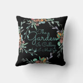 ガーデンが呼び出している私は絵を描フローラに行く クッション (裏面)