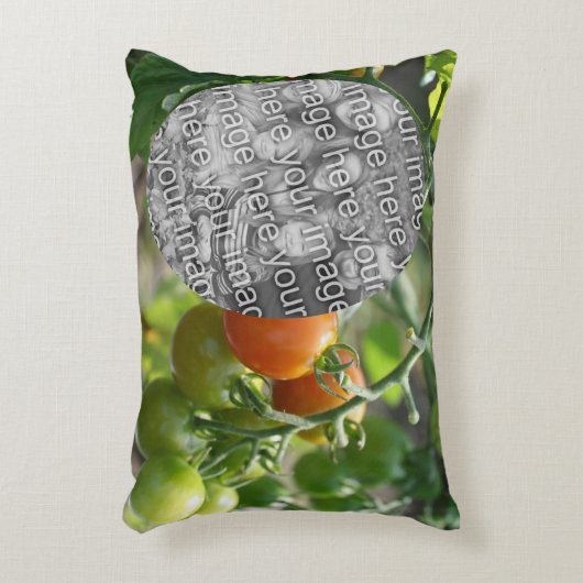 ガーデンさくらんぼトマトあなたの写真を追加 アクセントクッション (正面(垂直))