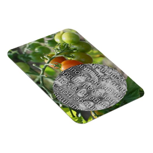 ガーデンさくらんぼトマトあなたの写真を追加 マグネット (右側)