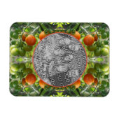 ガーデンさくらんぼトマトのフレーム自分の写真を追加 マグネット (横)