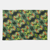 ガーデンさくらんぼトマト抽象芸術自然 キッチンタオル (横)