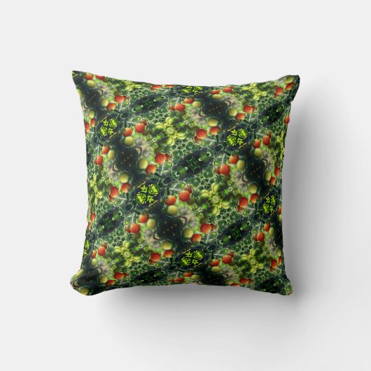 ガーデンさくらんぼトマト抽象芸術自然 クッション (正面)