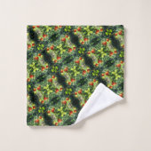 ガーデンさくらんぼトマト抽象芸術自然 バスタオルセット (ウォッシュタオル)