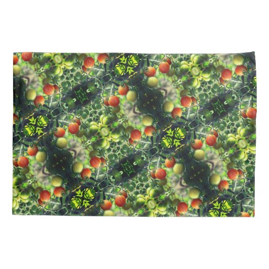 ガーデンさくらんぼトマト抽象芸術自然 枕カバー (裏面)