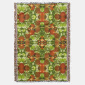 ガーデンさくらんぼトマト抽象芸術 スローブランケット (正面縦)