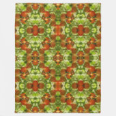 ガーデンさくらんぼトマト抽象芸術 フリースブランケット (正面)