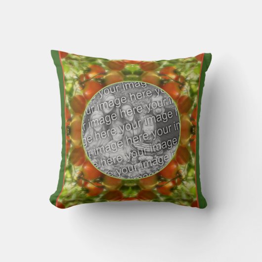 ガーデンさくらんぼトマト自然自分の写真を追加 クッション (正面)