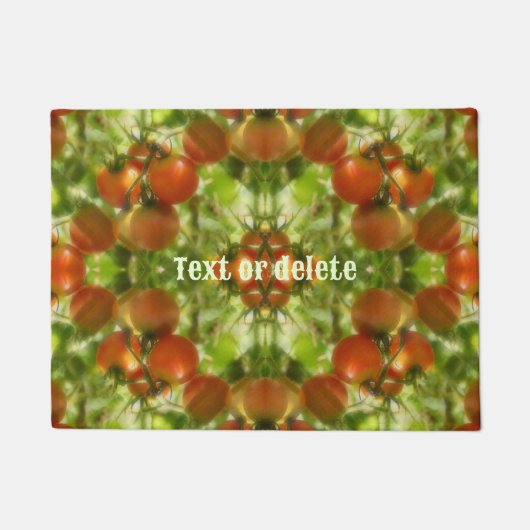 ガーデンさくらんぼトマト自然 パーソナライズされた ドアマット (正面)