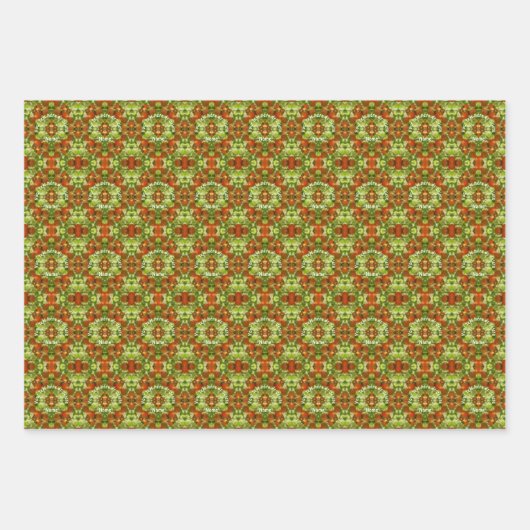 ガーデンさくらんぼトマト自然 パーソナライズされた ラッピングペーパーシート (正面)