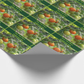 ガーデンさくらんぼトマト自然 パーソナライズされた ラッピングペーパー (角)