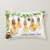 ガーデンつる植物とヒモ付きストリングライト アクセントクッション (正面)