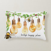 ガーデンつる植物とヒモ付きストリングライト アクセントクッション (裏面)