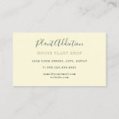 ガーデンつる植物パターかわいらしン名刺 名刺 (裏面)