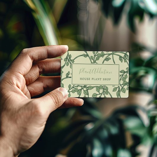 ガーデンつる植物パターかわいらしン名刺 名刺