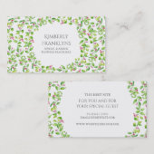 ガーデンつる植物開花水彩 名刺 (正面/裏面)